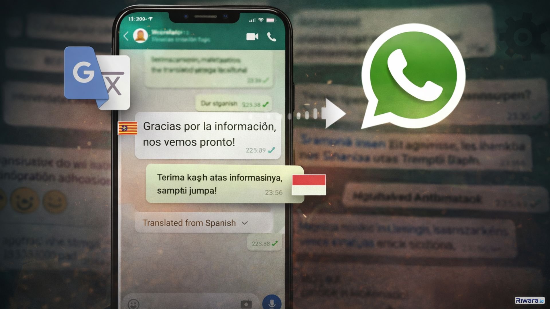 Ilustrasi fitur baru WhatsApp yang memungkinkan pesan diterjemahkan secara otomatis di dalam percakapan tanpa keluar dari aplikasi.